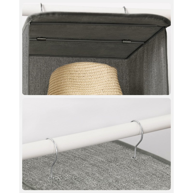 SONGMICS Hanging Closet Organizer, Hanging Storage Shelves, Hanging Closet Shelves,