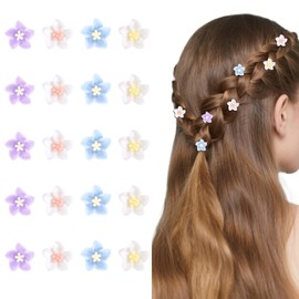 Luixenir 20 Pcs Mini Flower Hair Clips Small Cute Hair Claws Small Flower Hair Accessories for Girls Women
