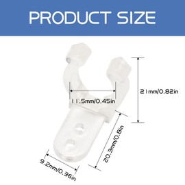 Tmyjfjingxi 100PCS 1/2Inch LED Rope Light Clips with 200PCS Screws for Outside PVC Outdoor Rope Light Mounting Clips Hangers for Christams and Weddings | Tmyjfjingxi