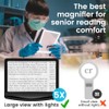 Rechargeable 5X Magnifying Glass for Reading, Large Bright Full Page