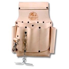 Graintex ET2199 Electrician Leather Tool Pouch, Natural Color Top Grain Leather, Perfect for Electrician Tools, Durable Tool Bag for Electrician, Handymen Tool Belt