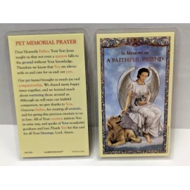 In Memory of Faithful Friend Pet Memorial Prayer Card Dog Cat Horse ++ Laminated