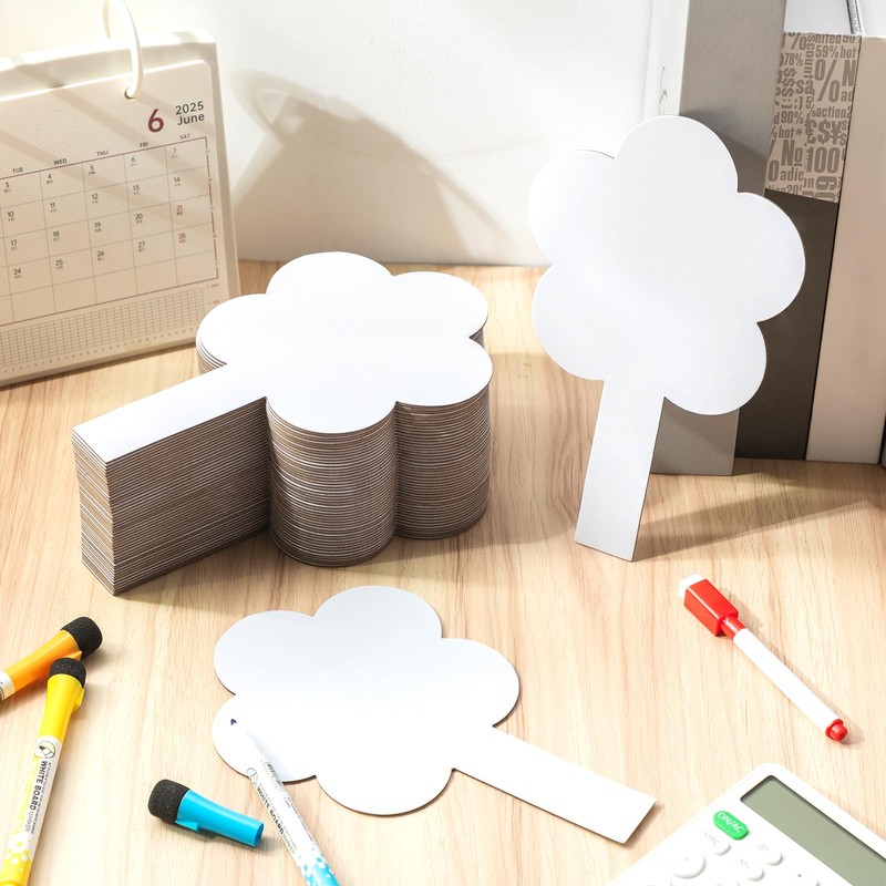 Seajan 50 Pieces Dry Erase Answer Paddles Auction Paddles with