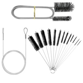 12 Stück Rohrreinigungsbürste, Abflussreiniger Bürste Flexible Schlauchbürste Doppelkopf Rohrreinigungsbürste Extra Lange Reinigungsbürste für Strohhalmrohr, Flaschen, Kühlschrank Abflusslöchern