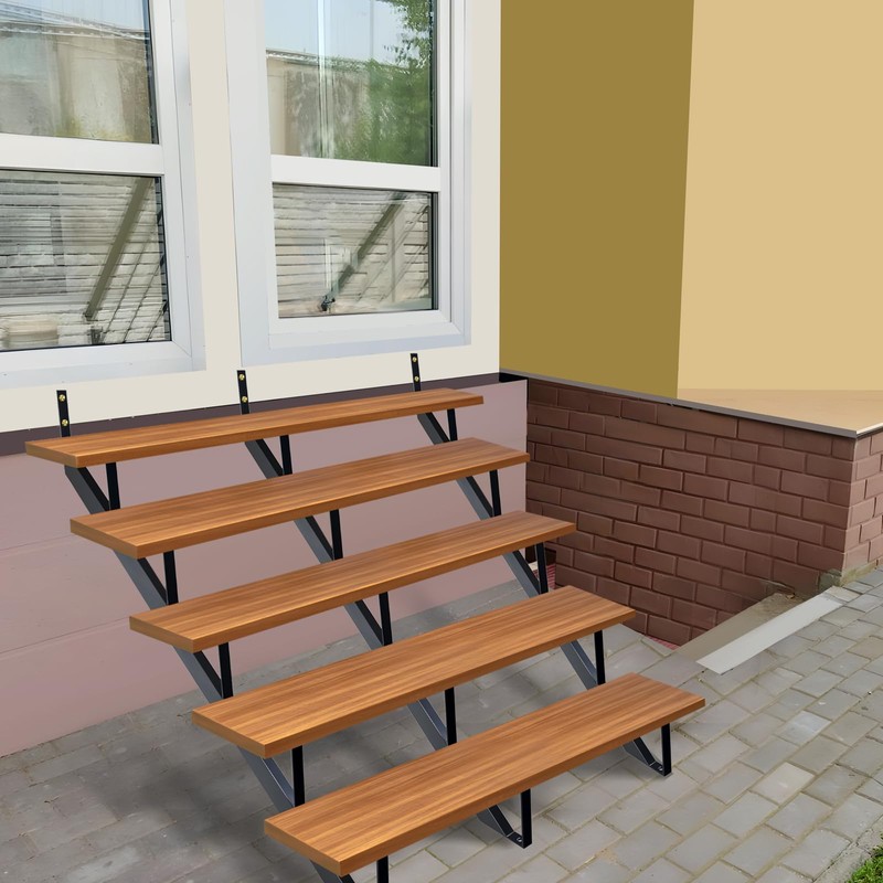 Zwinz Steel Stair Riser 5 Step 3 Pack, Metal Stair