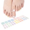 XEAOHESY 32pcs Semi Cured Gel Toenail Strips, Gel Pedicure Strips,