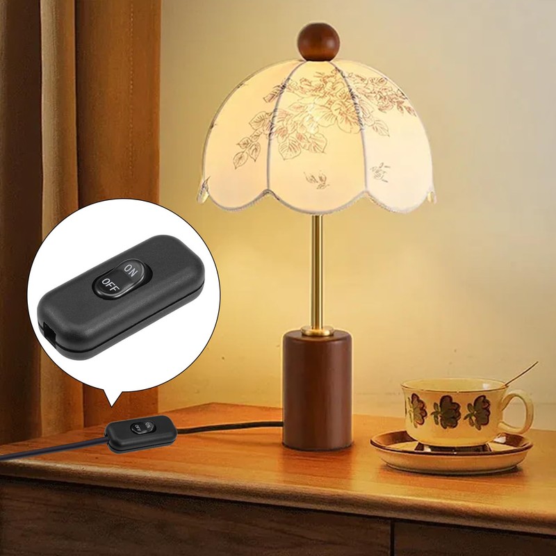 Verazquy Inline Cord Switch, 2Pcs Black Torpedo Switch 6A 250V