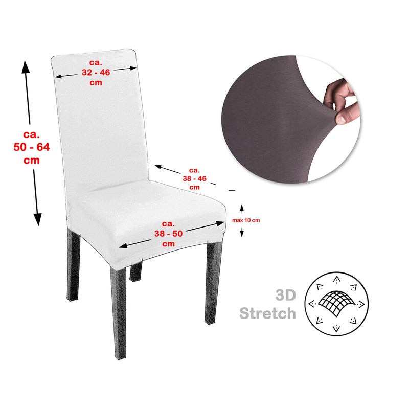 BEAUTEX Microfibre Chair Cover Sets, Microfibre Chair Cover, Elastic Stretch