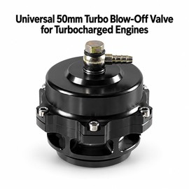 Universal 50mm Turbo Blow-Off Valve for Turbocharged Engines – V-Band Design with Weld-On Aluminum Flange for Custom Builds