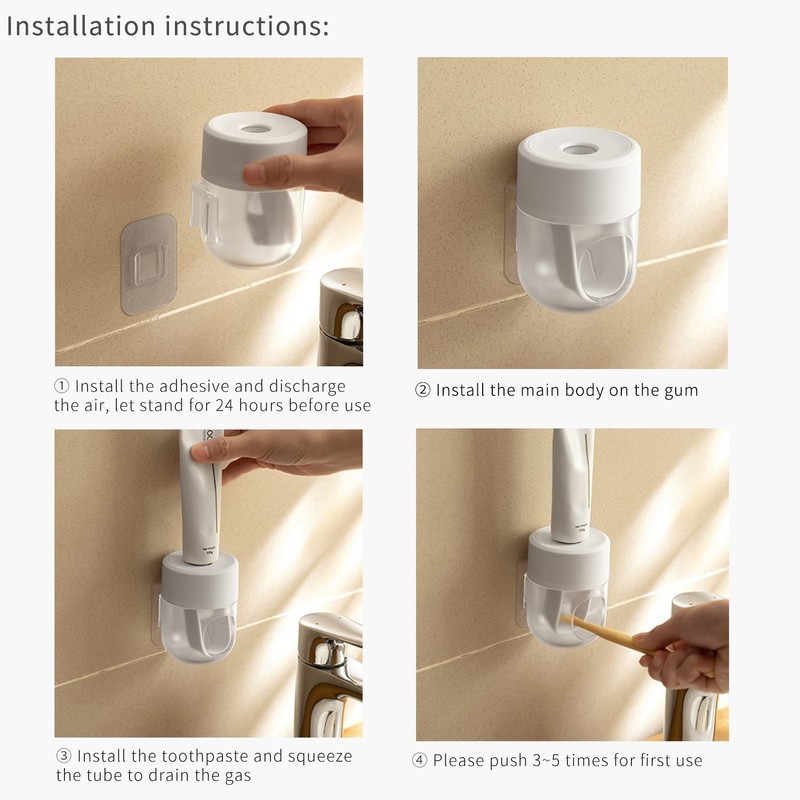 2024 Upgraded So Nice Toothpaste Dispenser Wall Mounted Bathroom Automatic