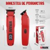 WMARK1205 Maquina Para Cortar Cabello,Profesional,Inalámbrica,7000 RPM Rojo