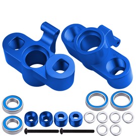 GoHobby Aluminum Front Knuckles Steering Blocks & Rear Hub Stub Axle Carriers for ARRMA Kraton 8S BLX 1/5 Scale RC Truck, fit Outcast 8S, Replaces ARA330558 ARA330565 Upgrades (Blue)