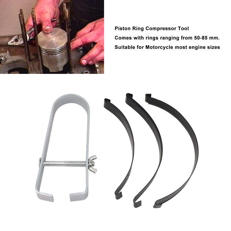 50 To 85mm Motorcycle Piston Ring Compressor Set Cylinder Installer