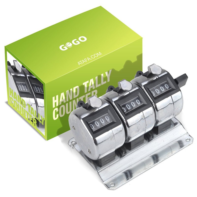 GOGO Bank Counter Desk Mechanical Metal Tabletop Formula, Manual Counter,