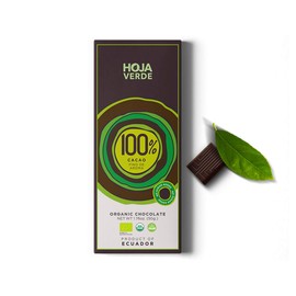 Hoja Verde Dark Chocolate, Dairy Free Bars, Keto Friendly, Organic Pure Cacao | Vegan, Natural, Non-GMO and Gluten Free | Pack of 3 (100% Pure)