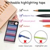 Realand 2700pcs Transparent Highlighter Tape, Short Reusable Highlight Strips Book