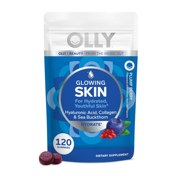 OLLY OLLY Glowing Skin Collagen Gummy, Hydrated, Youthful Skin, Hyaluronic