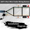 Seamaka 26FT 4 Pin 5 Wire Trailer Wiring Harness,Trailer Light