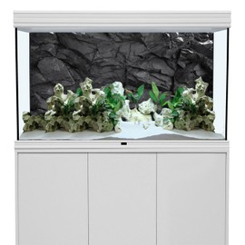 AWERT 36x24 inches Stone Aquarium Background Black Rock Fish Tank Background Rocky Terrarium Background Vinyl