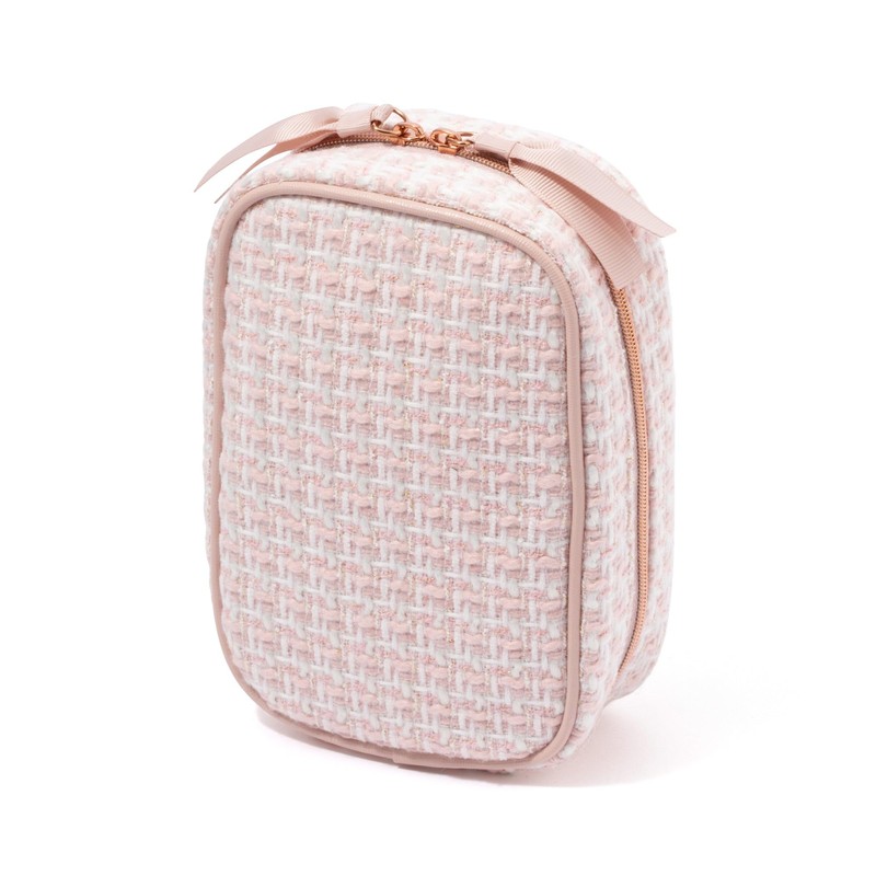 Francfranc Franc Tweed Stand Pouch, Pink