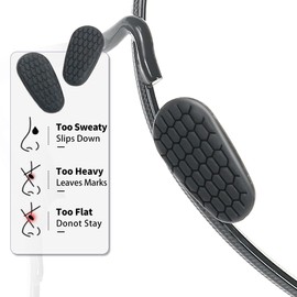 30 PCS Anti-Slip Silicone Nose Pads for Glasses - Hexagon Grip, Includes Screwdriver & Cloth - Anti-Slide Comfort Nose Pads Repair Kit for Screw-in Frames (Black)