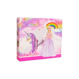 Color Change Unicorn and Fairy Tale Princess Doll, W/ Mane Brush, Girls' Unicorn Doll Toys Gifts, Presents for Girl Kids Aged 3+ (Color Changing White Unicorn)