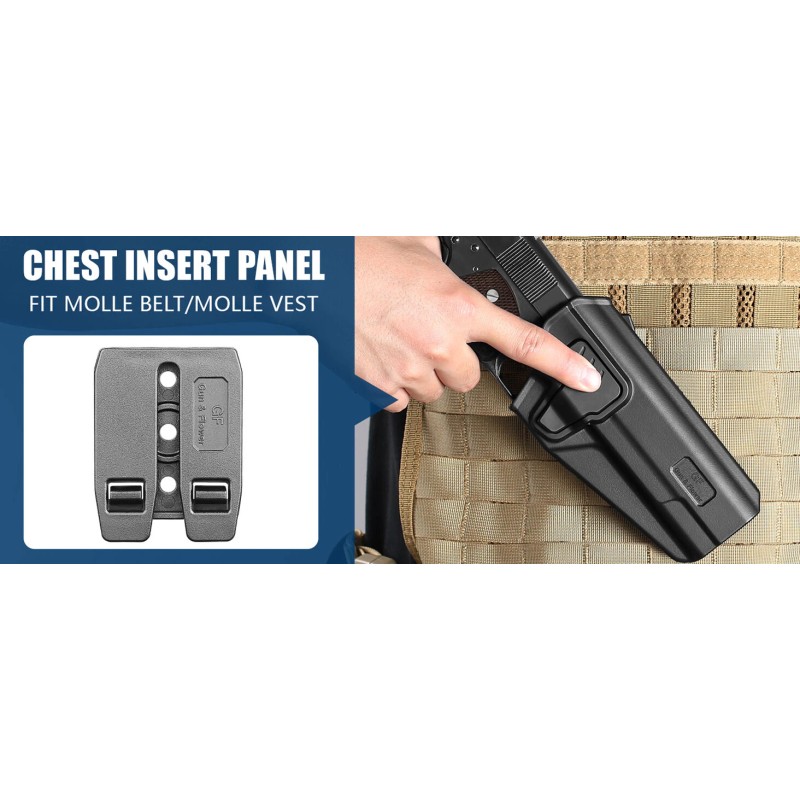 GUN & FLOWER OWB Holster Fits 1911 5'' No Rail