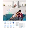FOVKSUC Wireless Doorbell, Waterproof Door Bell with 60 Chimes, 5