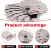 Welding Fillet Gage 8 piece set 1-1/8-2 Inch Measure tool