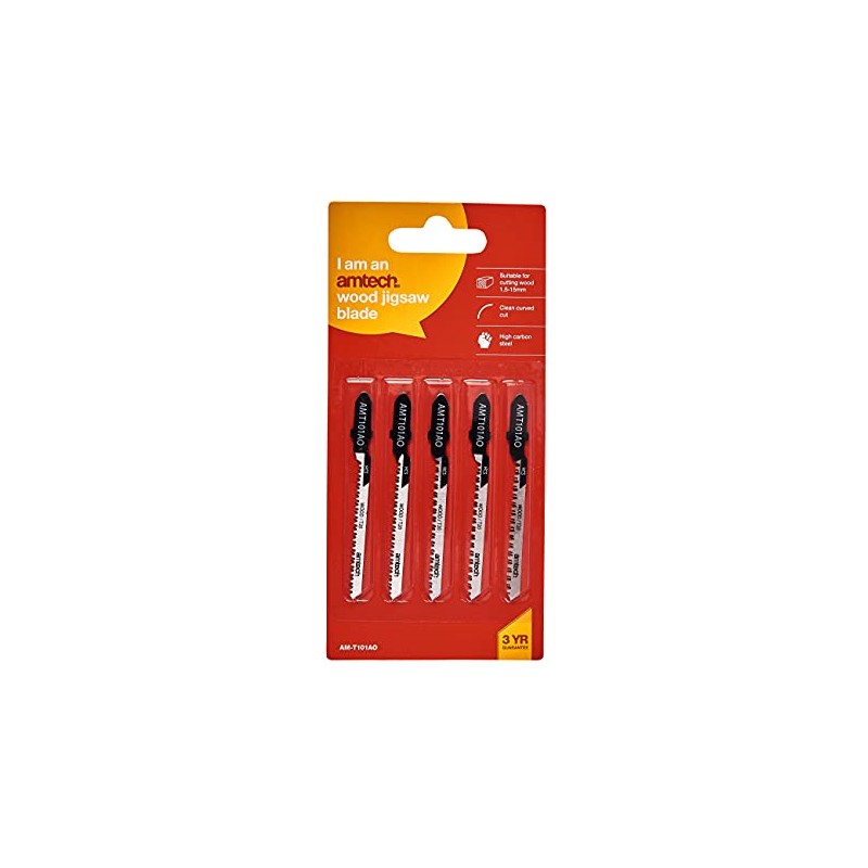 Amtech M1607 5 Piece wood jigsaw blade set (AMT101AO)