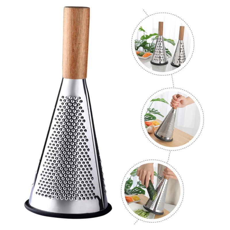 NOLITOY Vertical Stainless Steel Cheese Grater Cone Shaped Grating Tool