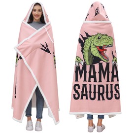 REFTTENW Gifts for Mom Christmas, Mom Birthday Gifts Ideas, Unique Gifts for Mom from Daughter Son, Dinosaur Christmas Blanket Hoodie, Mama Gifts Presents for Mom