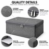 Large Capacity Foldable Clothes Storage Box with Lid, Polyester Closet