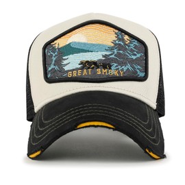 ililily Premium Great Smoky Embroidery Baseball Cap Structured Trucker Hat, Black - Great Smoky