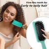 JAWUZ Lockenbürste,Locken Bürste,Curly Hair Brush,Curl Brush,Bio Haarbürste Ohne Ziepen,Wildschweinborsten Bürste(Grün)