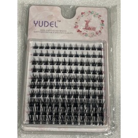 YUDEL Lash Extension Clusters Kit, Wisps 8-16mm MIX 22D lashes BLACK