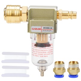 nutmanel 1/4 inch Air Filter Regulator Compressor,Compressed Air Water Separator Water Oil Separator,Compressor Air Filter,Water Separator Pressure Reducer Air Line Filter Water Trap