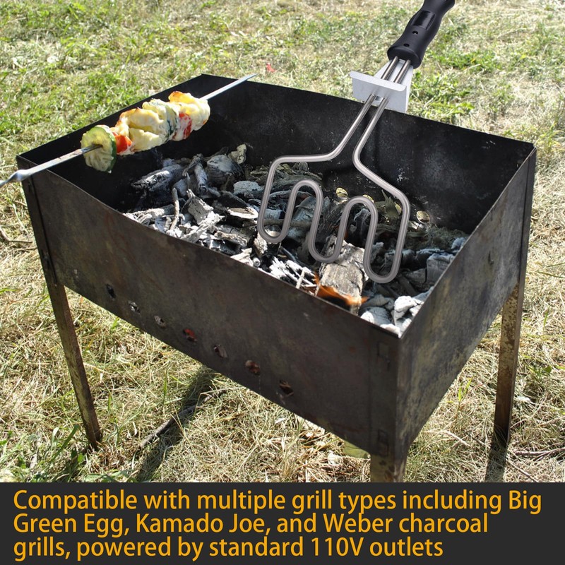Neowah 600W Electric Charcoal Starter, 37.8-inch Cord, Compatible with Big