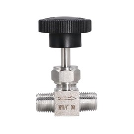 Napredak Stainless Steel 304 NPT1/4 Male Needle Valve for Flow Control in Gas Oil Water Systems, 1pc