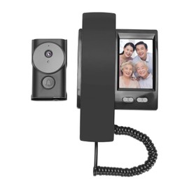 Video Door Phone System, 3.5 Inches IPS Screen Monitor Wireless Doorbell Kits, Night Vision Outdoor Camera Door Intercom, 2-Way Intercom, One-Click Doorphone Telephone Style for Home, Office