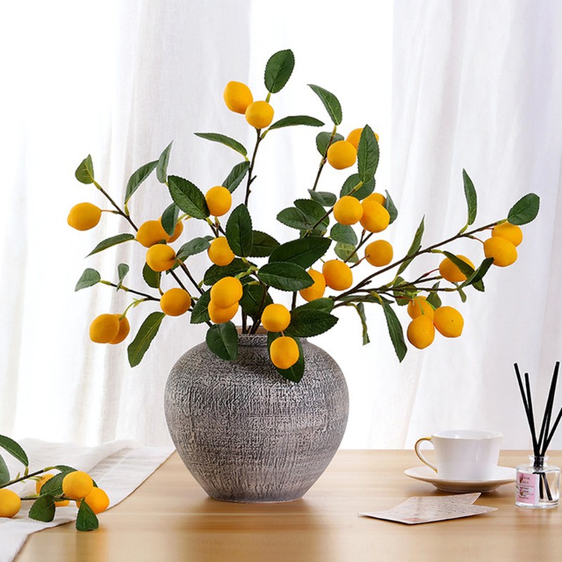 Artificial Tangerine Branches Simulation Orange Branch Lifelike Decorative Fake Fruit