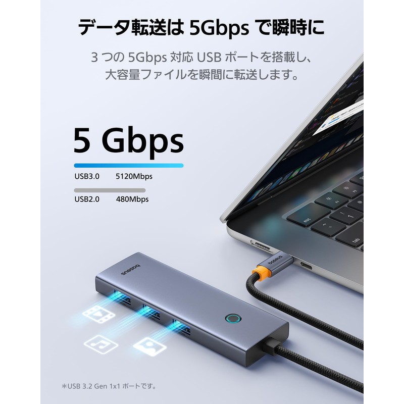 Baseus USB-C Hub 7-IN-1 4K 60Hz HDMI Hub USB 3.0