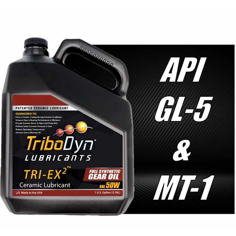 TriboDyn TRI-EX2 Full Synthetic 50W Gear Oil with Ceramic Coating