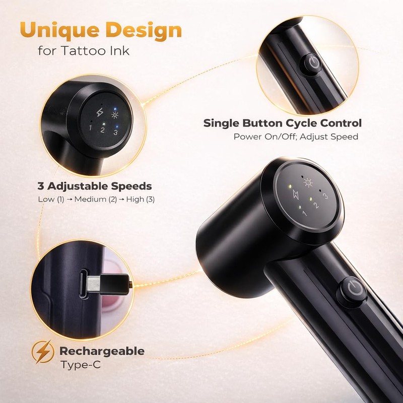 Yuelong Tattoo Ink Mixer Machine, Rechargeable Pigment Mixer Kit