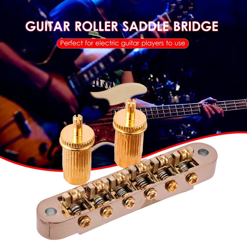 Guitar Roller Saddle Bridge Guitar Saddles Professional Saddle Bridge for