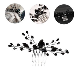 minkissy Hair Accessories Made of Black Crystal Combs for Women Hair Clips for Women Hair Accessories for Decorative Hair Combs Vintage Hair Accessories Decorate Alloy Wedding Bridesmaid