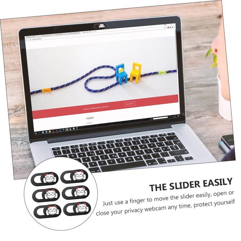 CIYODO 6pcs Laptop Privacy Cover Webcam Screen Shield Slide for