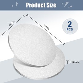 Yaocom 2 Pcs 1/4" X 6" Aluminum Disc Round Aluminum Sheets and Plates, 6061 Aluminum