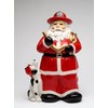 Cosmos Gifts 10715 Fine Ceramic Hand Painted Firefighter Santa Claus