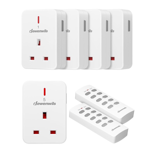DEWENWILS Remote Control Plug Socket, 13A/3120W Heavy Duty Wireless Light